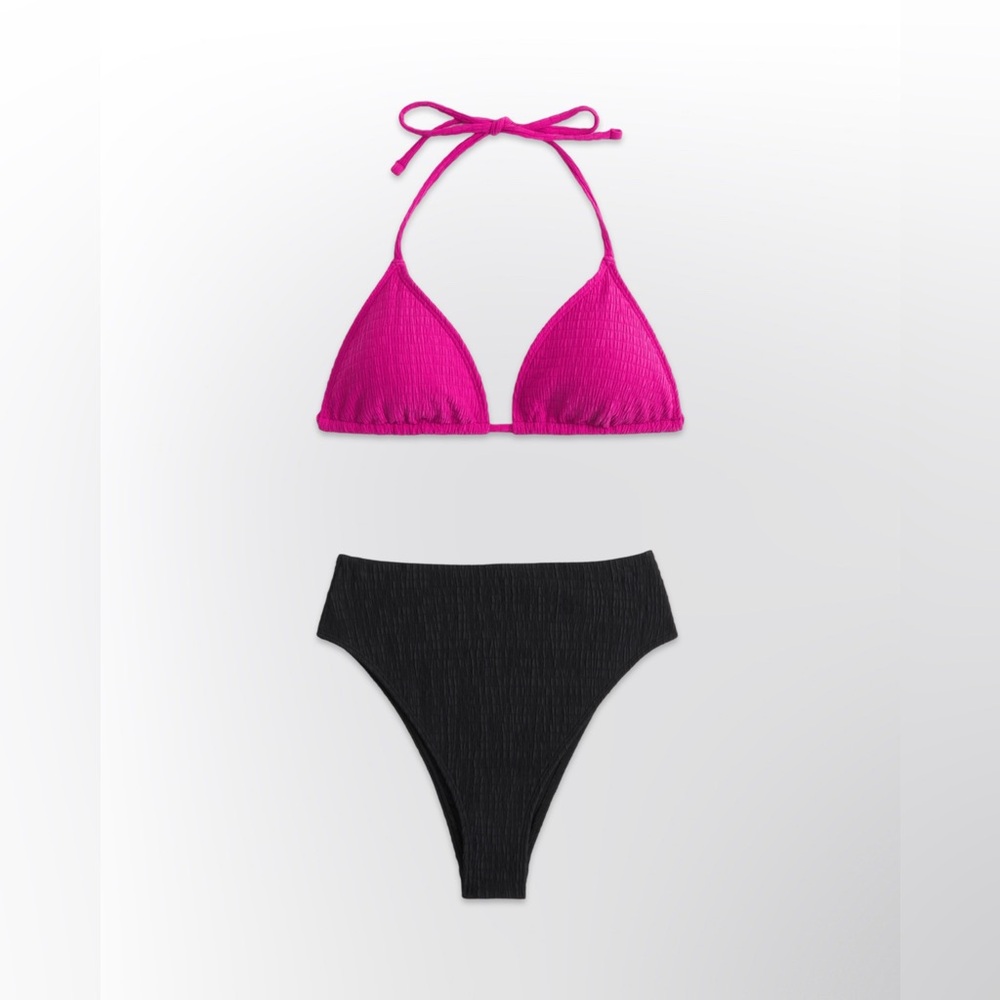 Abercrombie & Fitch Pink and Black Bikini